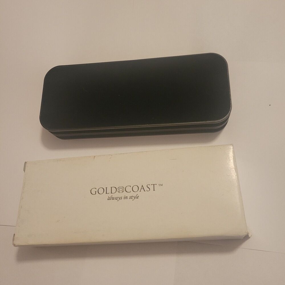 Vintage Gold Coast Always in Style Silver And Black  Pen Set With Gift Box